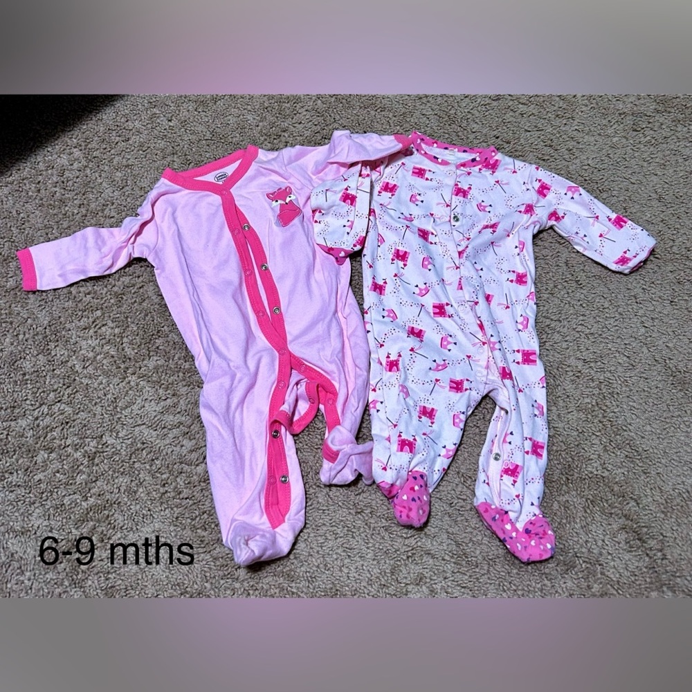 Pink and White Kids One Piece Set